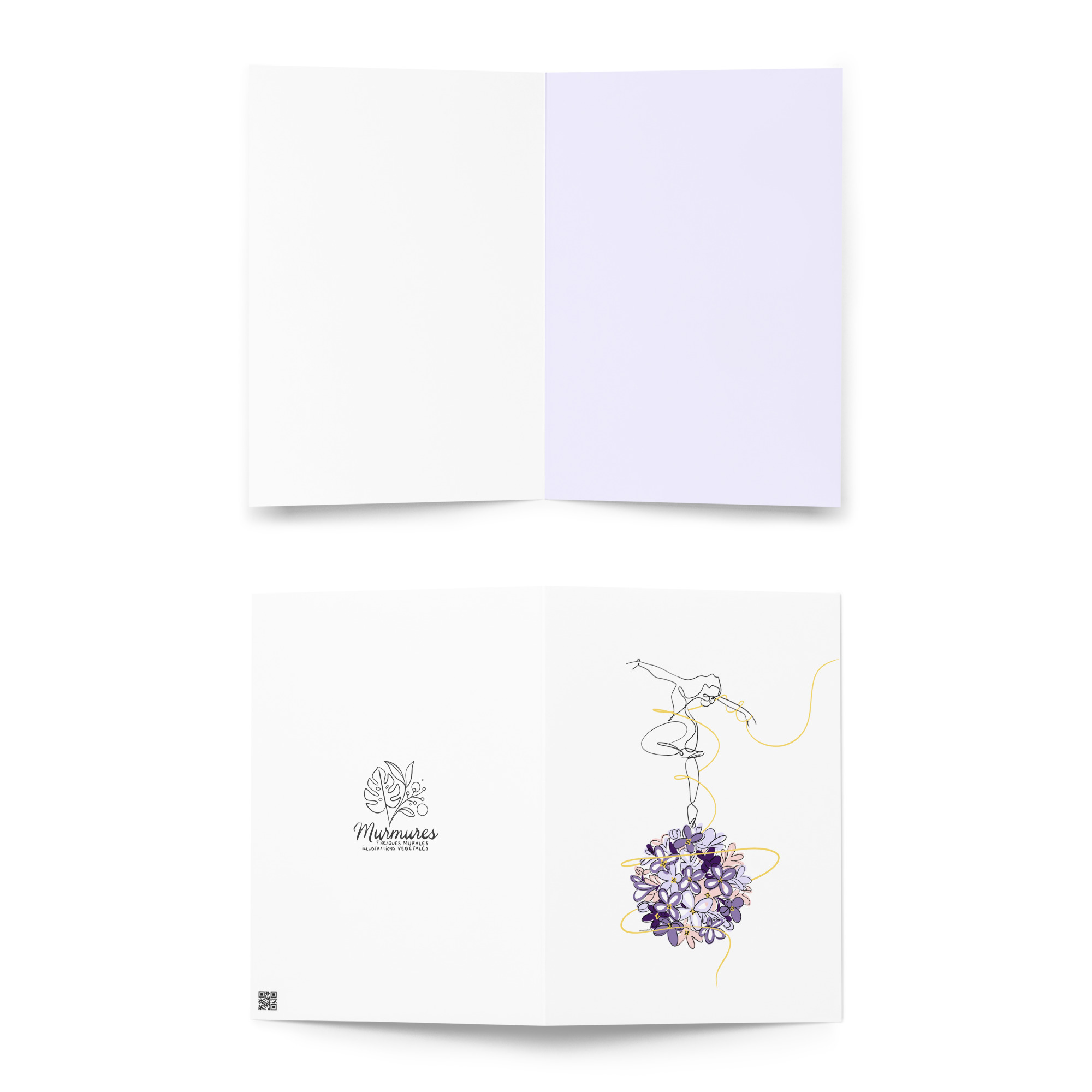 Danseuse Lilas Carte de vœux