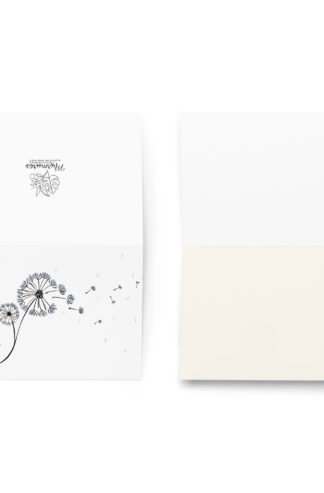 Femme Pissenlit Carte de vœux