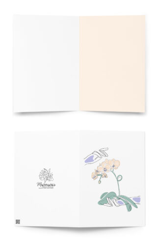 Mains Orchidées Carte de vœux