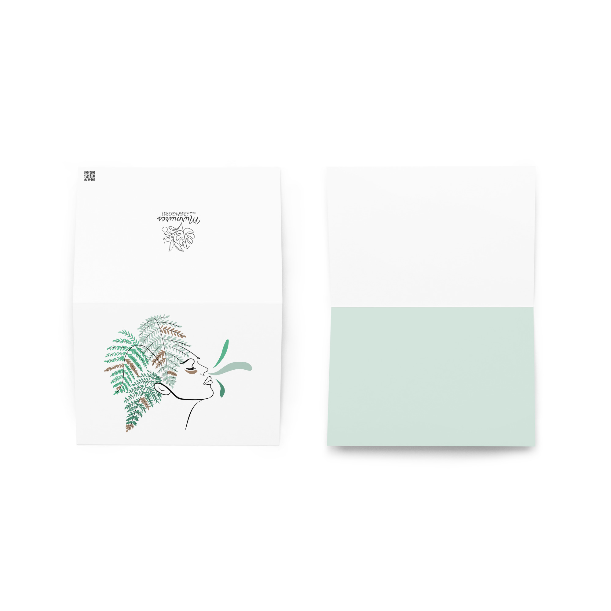 Femme Fougère Carte de vœux - Image 3