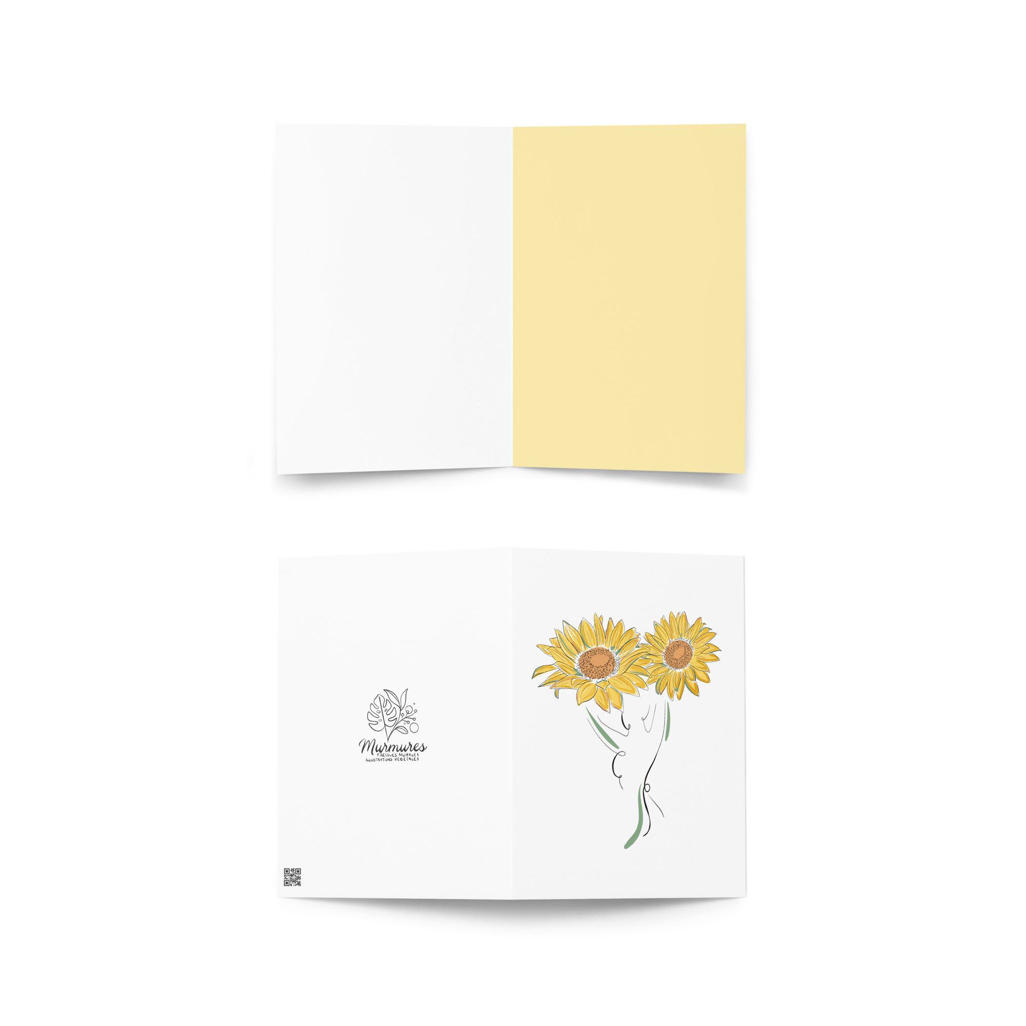 Femme Tournesol Carte de vœux - Image 3