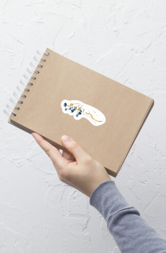 Silhouette Fleurie Autocollant