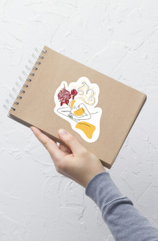 Femme Fuchsia Autocollant