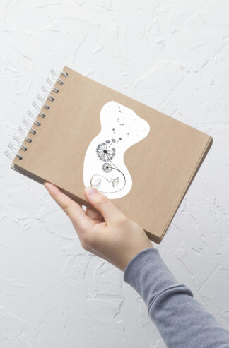 Femme Pissenlit Autocollant