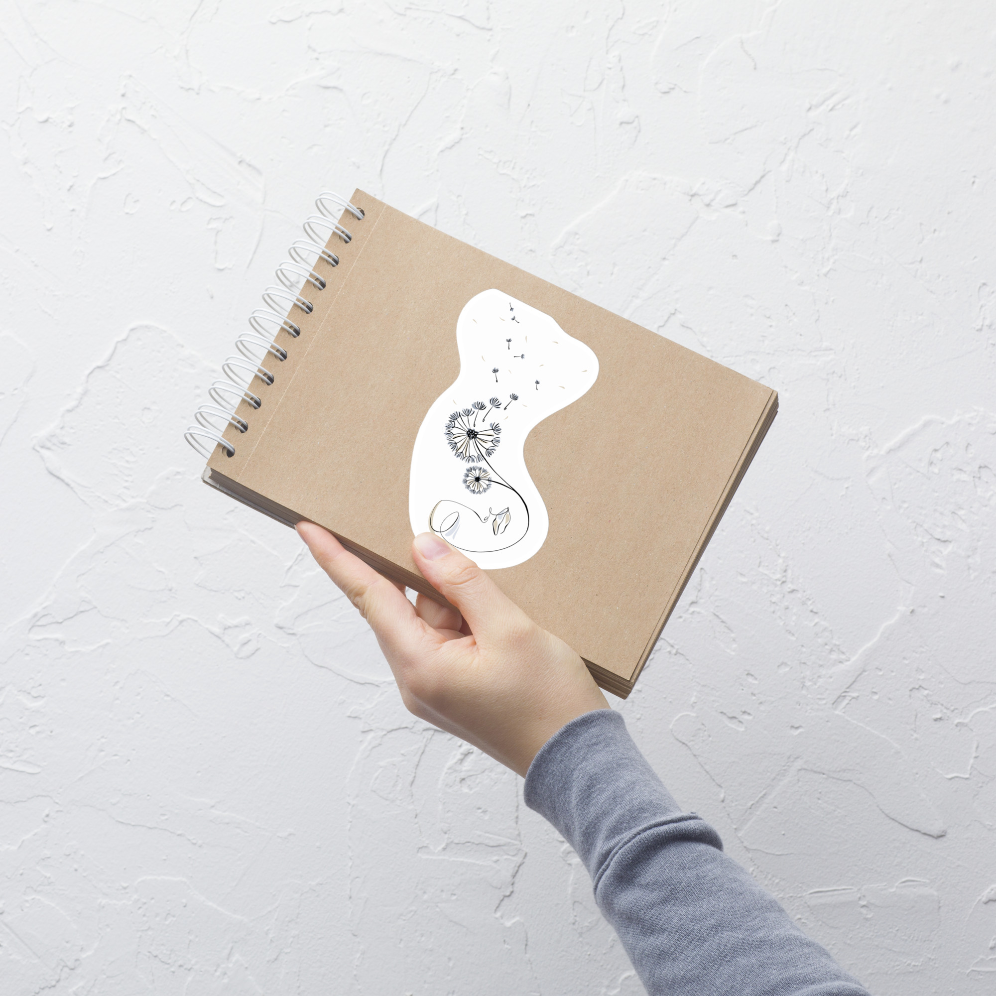 Femme Pissenlit Autocollant