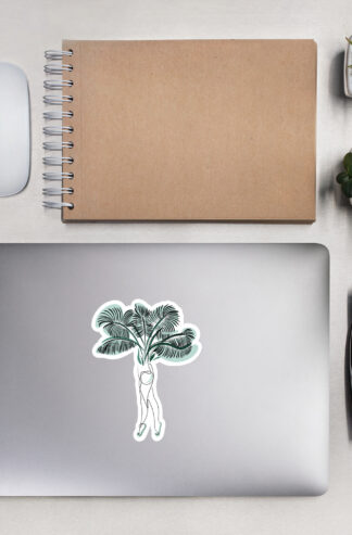 Femme Palmier Autocollant