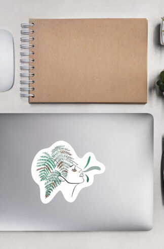 Femme Fougère Autocollant