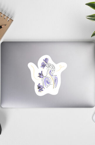 Femme Lilas Autocollant