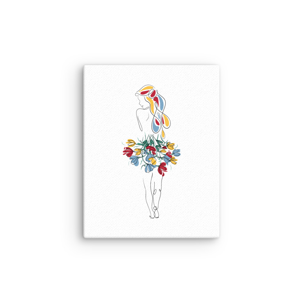 Femme Bouquet Coloré Toile fine - Image 8
