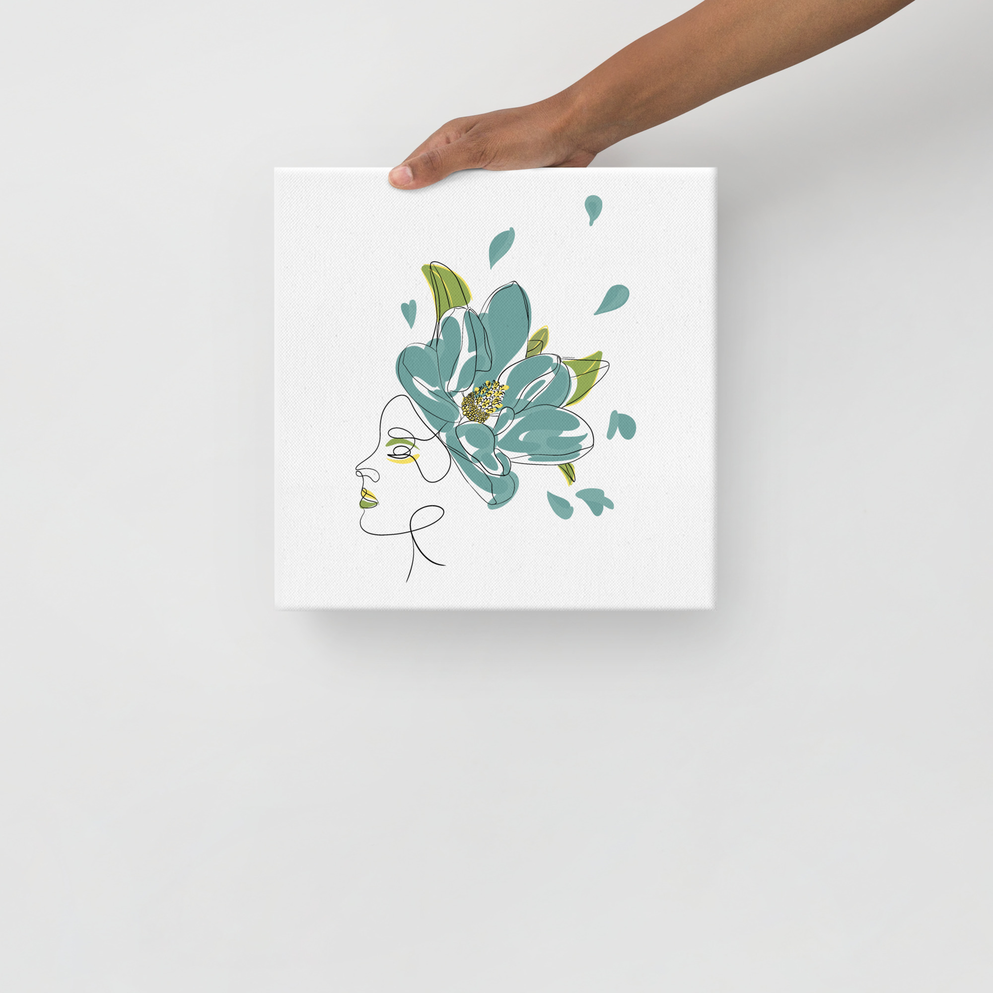 Femme Fleur Bleue Toile fine - Image 2