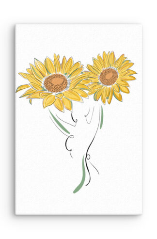 Femme Tournesol Toile fine