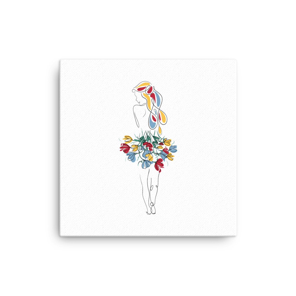 Femme Bouquet Coloré Toile fine - Image 4