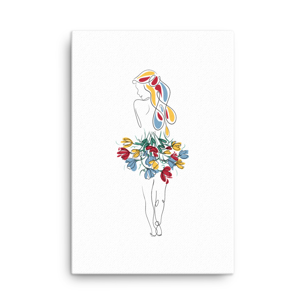 Femme Bouquet Coloré Toile fine - Image 10