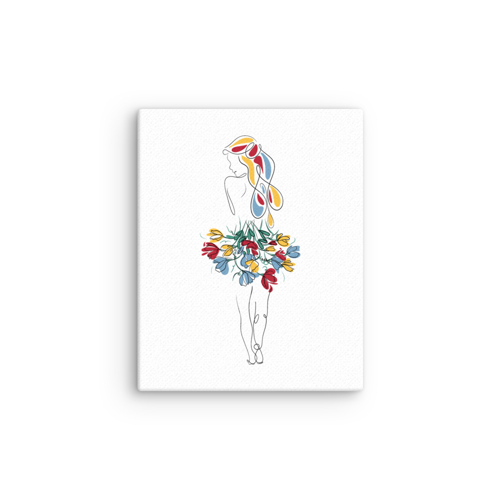 Femme Bouquet Coloré Toile fine - Image 12
