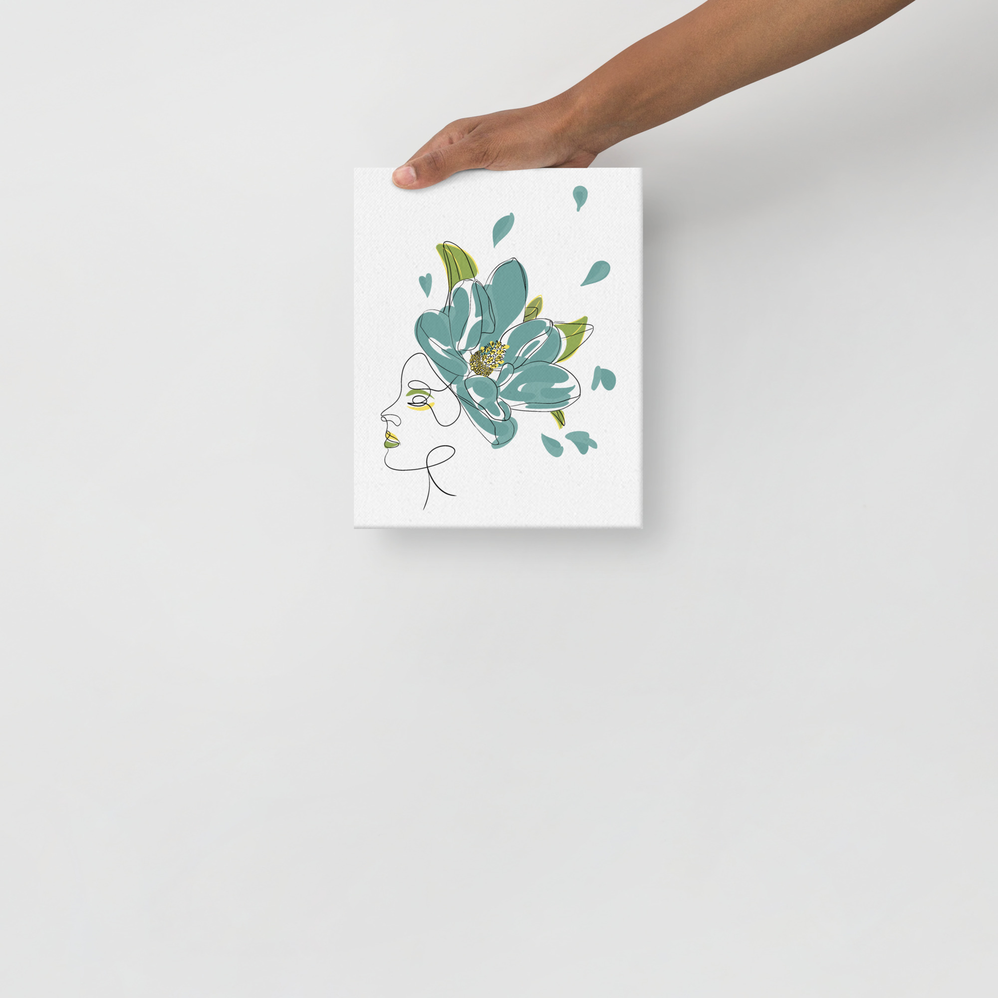 Femme Fleur Bleue Toile fine - Image 12