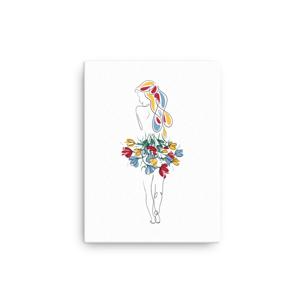 Femme Bouquet Coloré Toile fine - Image 13