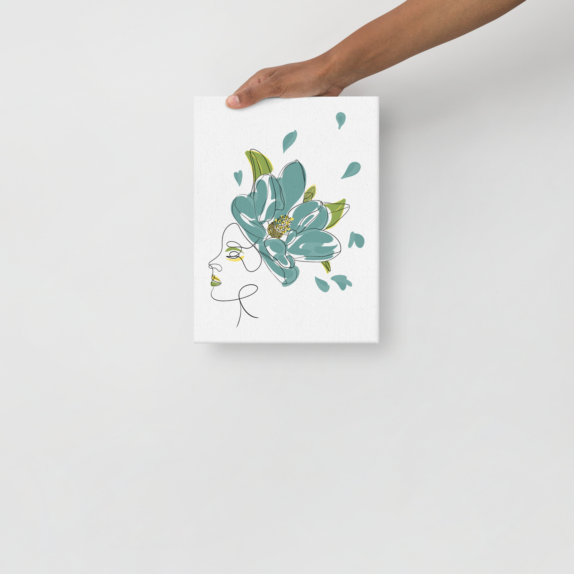 Femme Fleur Bleue Toile fine - Image 13