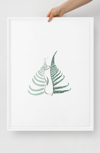 Corps de Fougère Toile encadrée