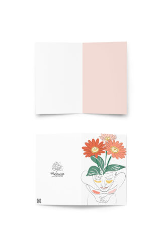 Tête Marguerites Carte de vœux