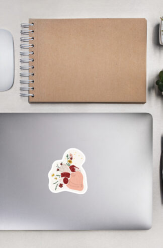 Coeur Végétal Autocollant