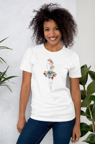 Femme Bouquet Coloré T-shirt unisexe