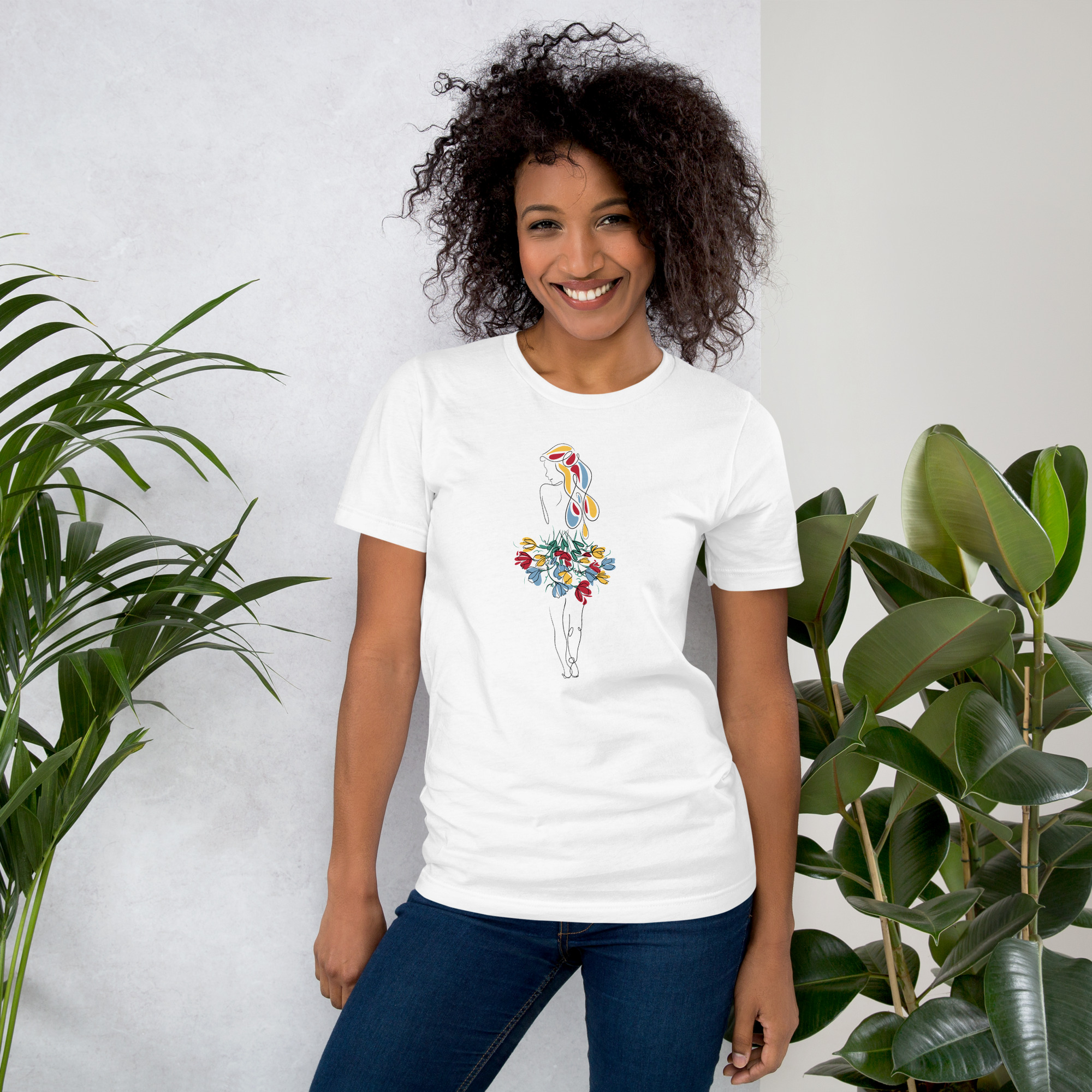Femme Bouquet Coloré T-shirt unisexe